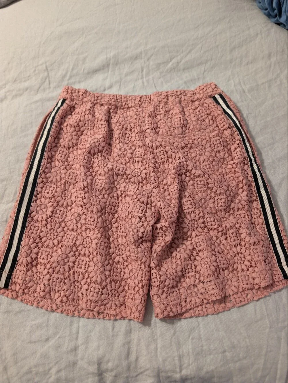 Rebecca Minkoff Rare Sample 2-Piece Lace Set Rib Tank & Felix Shorts Pink Size 4